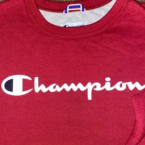 Dark red Champion crew neck